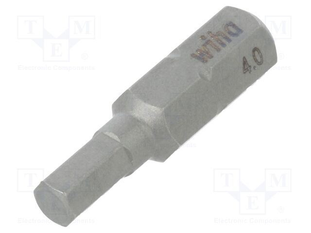Wiha 01706 7013Z 4,0 x 25 mm Bit Standart 25 mm Altıgen 1/4" C6,3