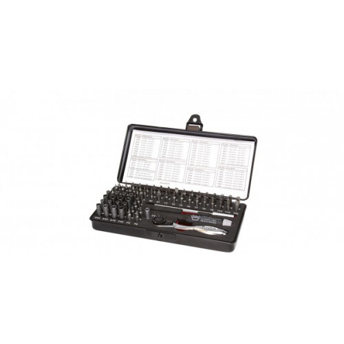 Wiha 39971 65pc Mikro Bit; Çelik Kasa ESD Mikro bit seti karışık, 65 pc. 4mm C 4 kutu dahil