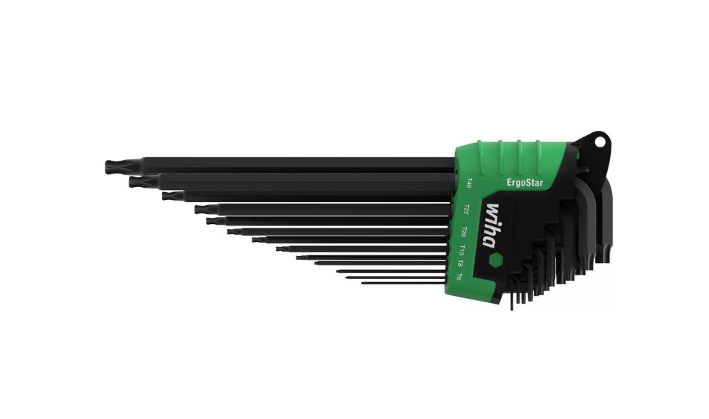 Wiha 43847 SB 366BEHZ13 ErgoStar L-key seti ErgoStar tutucu TORX® top uçlu, 13 parça, SB-karton ambalajda siyah oksitlenmiş