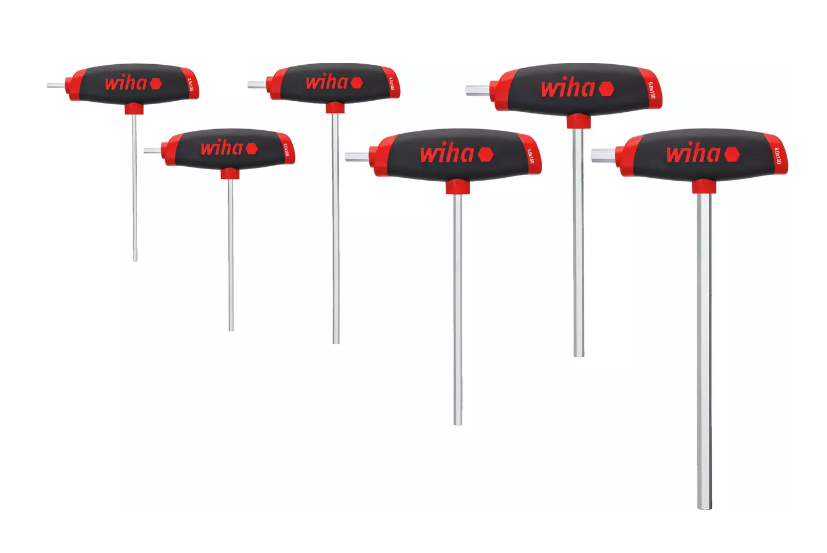 Wiha 45620 334DSK6 ComfortGrip L-key T-saplı setli ComfortGrip Hexagon, yan çekişli, mat krom kaplamalı 6 kişilik.
