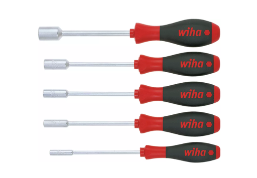 [W01034] Wiha 01034 341K5 SoftFinish Tornavida seti SoftFinish® Altıgen somun sürücüsü 5 kişi.