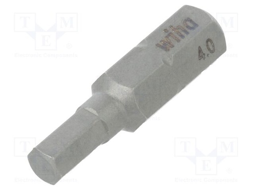 [W01706] Wiha 01706 7013Z 4,0 x 25 mm Bit Standart 25 mm Altıgen 1/4" C6,3