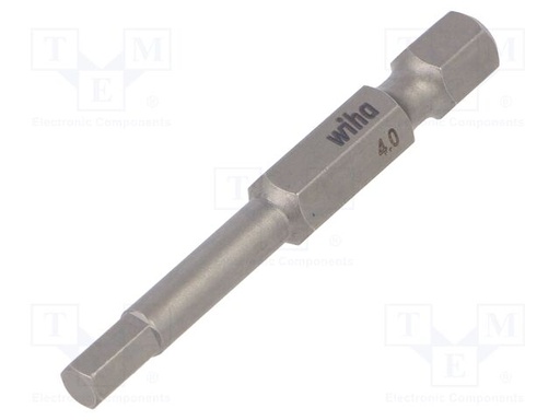 [W04195] Wiha 04195 7043Z 4,0 x 50 mm Bit Profesyonel 50 mm Altıgen 1/4" E6,3