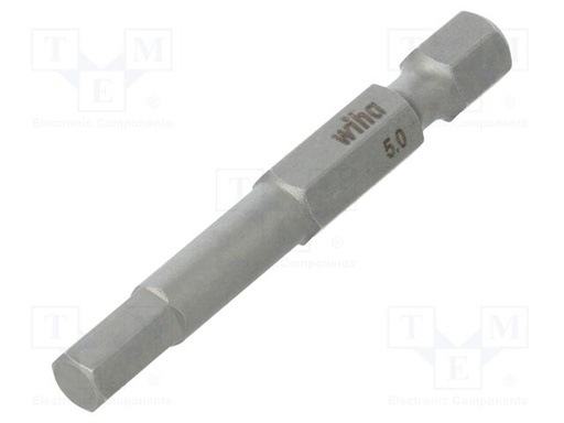 [W04196] Wiha 04196 7043Z 5,0 x 50 mm Bit Profesyonel 50 mm Altıgen 1/4" E6,3