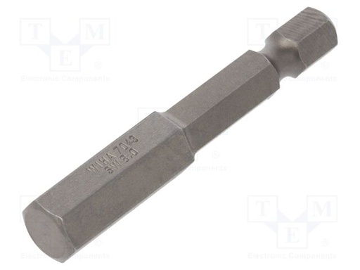 [W04198] Wiha 04198 7043Z 8,0 x 50 mm Bit Profesyonel 50 mm Altıgen 1/4" E6,3