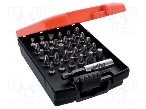 [W26252] Wiha 26252 7979-01 Standart bit seti, 25 mm karışık, 31 pc. 1/4" C 6.3 kutu dahil