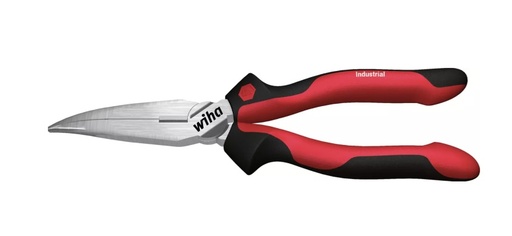[W32328] Wiha 32328 Z 05 1 02 200 mm Endüstriyel iğne burun penseleri, kesici kenarlı kıvrımlı şekilli, yaklaşık 40°