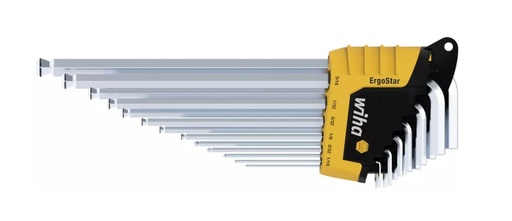 [W36521] Wiha 36521 369RHZ13 ErgoStar L-key seti ErgoStar tutucu Altıgen top uçlu MagicRing® mat krom kaplamalı, inç tasarımlı 13 kişilik.