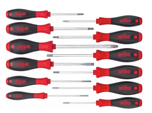 [W41002] Wiha 41002 302HK12 SoftFinish Tornavida seti SoftFinish® çeşitli 12 kişilik.