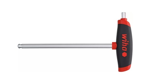 [W45459] Wiha 45459 540DS ComfortGrip 10,0 x 200 mm L-key T-saplı ComfortGrip Altıgen top uçlu yan çekişli, mat krom kaplamalı