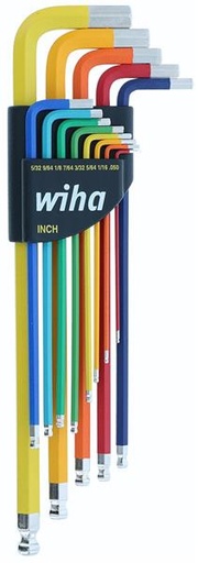 [WT66981] Wiha Tools 66981 13pc Inch Color Ball Hex Keys